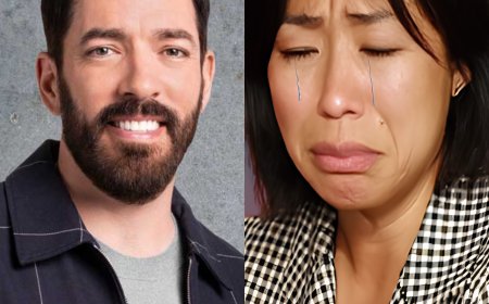 El funeral de Drew Scott: su esposa llora ante el retrato de su esposo frente a cientos de dolientes s