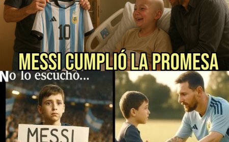 LE PROMETIÓ VER A MESSI ANTES DE MORIR… y el 10 hizo el milagro 