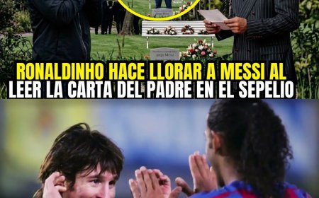 😭MESSI LLORA MUCHO AL ESCUCHAR A RONALDINHO LEYENDO LA CARTA DEL PADRE EN EL FUNERAL 