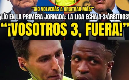 ¡BOMBAZO TOTAL! LA LIGA EXPULSA A 3 ÁRBITROS TRAS POLÉMICA EN LA PRIMERA JORNADA