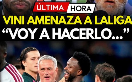 ¡ULTIMA HORA! VINICIUS ESTALLA Y AMENAZA CON ABANDONAR LALIGA Y LLEVAR SU CASO A LA FIFA  